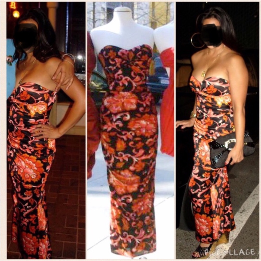 🦋 Sweetheart Floral Maxi Evening Dress Gown